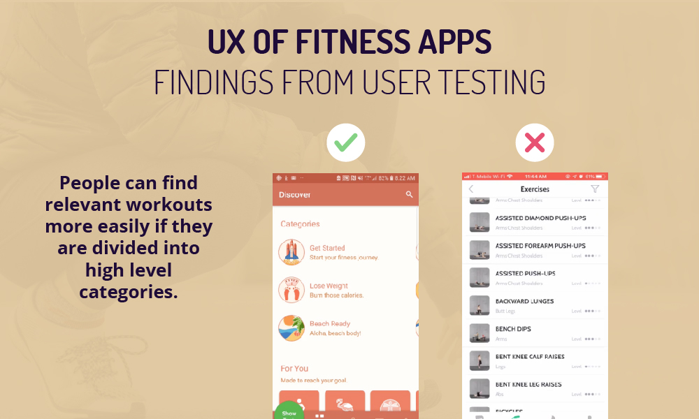 fitness app ui findings 2